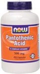Pantothenic Acid from 545 mg Calcium Pantothenate (250 mg 250 Caps) NOW Foods