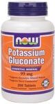 Potassium Gluconate 99 mg Vegetarian (250 tabs) NOW Foods