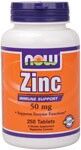 Zinc  50 mg  (250 tabs) NOW Foods