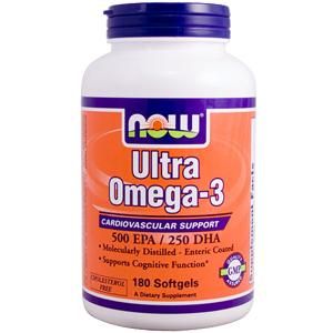 Ultra Omega-3 (180 Enteric Coated Softgels) NOW Foods