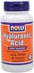 Hyaluronic Acid with MSM (60 Vcaps) NOW Foods