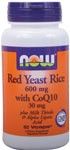 Red Yeast Rice (600 mg) with CoQ10 (30 mg) (60 Vcaps) NOW Foods