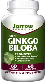 Ginkgo Biloba (60 mg 60 capsules) Jarrow Formulas