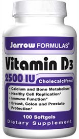 Vitamin D3 (2500 IU 100 softgels) Jarrow Formulas