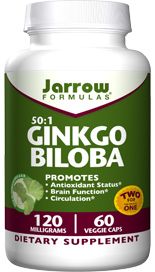 Ginkgo Biloba 120 mg (60 Capsules) Jarrow Formulas