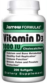 Vitamin D3 1000 IU (200 softgels) Jarrow Formulas