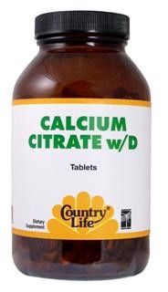 Calcium Citrate w/D (120 tablets) Country Life
