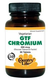 Vegetarian GTF Chromium (200 mcg 90 tablets) Country Life