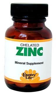 Chelated Zinc 50mg(100 tablets) Country Life