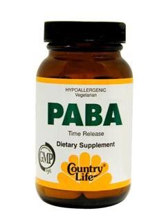 PABA 1000mg Time Release (60 tabs) Country Life