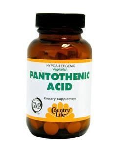 Pantothenic Acid Tablets (250mg 100 tabs) Country Life