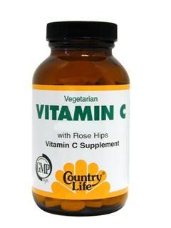 Vitamin C with Rose Hips (500mg 250 tabs) Country Life