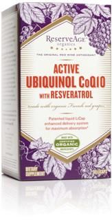 Active Ubiquinol CoQ10 w/ Resveratrol (60 capsules)* ReserveAge Organics