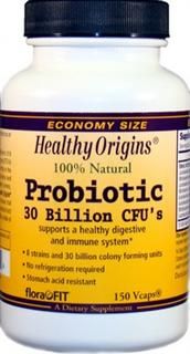 Probiotic - 8 Strains - 30 Billion CFU's (150 vcaps) Healthy Origins