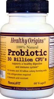 Probiotic - 8 Strains - 30 Billion CFU's (60 vcaps) Healthy Origins