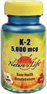 K2 5,000 Vitamin K 60 tabs Nature's Life