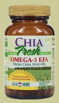 Omega-3 EFA from Chia Seed Oil (90 caps)|Chia Fresh GAIA Herbs