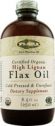 High Lignan Flax Oil, certified organic (8.5 oz)*