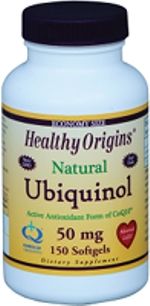 Ubiquinol (Active form of CoQ10) 50mg (150 softgels) Healthy Origins