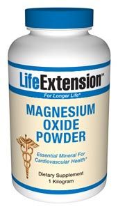 Magnesium Oxide (1 kg powder)* Life Extension