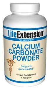Calcium Carbonate (1 kg powder)* Life Extension