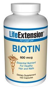 Biotin (600 mcg 100 capsules)* Life Extension