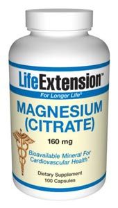 Magnesium Citrate (160 mg 100 capsules)* Life Extension