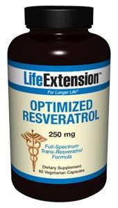 Optimized Resveratrol (250 mg 60 vegetarian capsules)* Life Extension