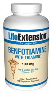 Benfotiamine | with Thiamine (100 mg, 120 vcaps)* Life Extension