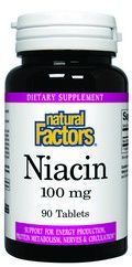 Vitamin B-3 Niacin (100 mg 90 tablets)* Natural Factors