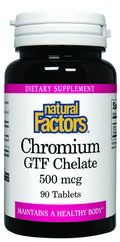 Chromium GTF Chelate (500mcg 90 tablets)* Natural Factors