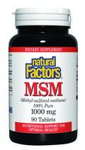 MSM (1000 mg  90 tablets)* Natural Factors