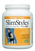 SlimStyles Weight Loss Drink Mix with PGX (Orange 800 grams)* Natural Factors