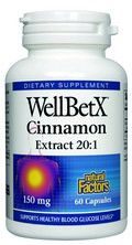 WellBetX Cinnamon Extract (60 capsules)* Natural Factors