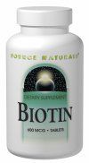 Biotin (5 mg 120 tabs)* Source Naturals