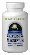 Calcium & Magnesium (300 mg 250 tabs)* Source Naturals