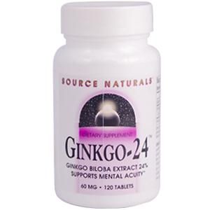 Ginkgo-24 60mg  (120 tablets)* Source Naturals
