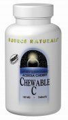 Acerola Cherry Chewable C (500 mg 100 tabs)* Source Naturals