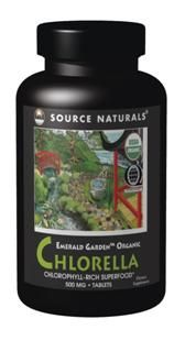 Emerald Garden Organic Chlorella (200 mg-600 tabs) Source Naturals