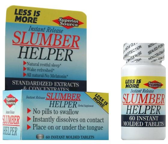 Slumber Helper (No Shot, Quick Release, 60 Instant Dissolve Mini Tabs) Superior Source Vitamins