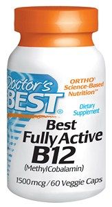 Fully Active B12 Methylcobalamin (1500mcg 60 vcaps) Doctor's Best