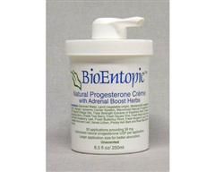 Micronized Natural Progesterone Cream with Adrenal Boost Herbs(8 oz unscented) BioEntopic