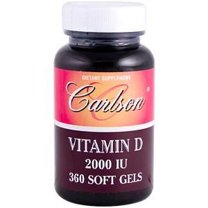 Vitamin D (2000 IU - 360 soft gels) Carlson Labs