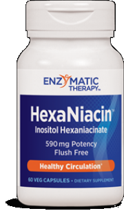 HexaNiacin Inositol Hexaniacinate (flush-free 60 Veg caps)* Enzymatic Therapy