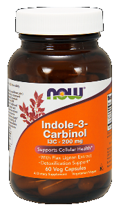 I3C Indole-3-Carbinol with Lignans (60 Vcaps 200 mg) NOW Foods