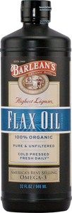 Organic Lignan Flax Oil (32 oz)* Barleans Organic Oils