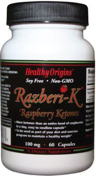 Razberi-K Raspberry Ketone (100 mg, 60 capsules) Healthy Origins