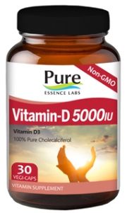Vitamin-D 5000 IU (30 caps)* Pure Essence Labs