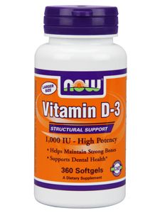 Vitamin D-3 (1000 IU | 360 softgels) NOW Foods