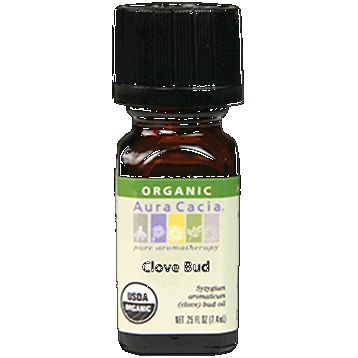 Clove Bud Organic Essential Oil .25 oz Aura Cacia